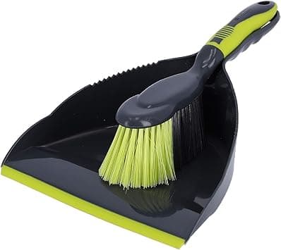 Royalford RF2367GR Dust Pan & Brush Set - Portable Hand Broom with Durable Stiff Bristles Having Frayed and Angled Tips | Hanging Loop Cleaning Tool Perfect for Home or Office Use - Amazon.ae Price Tracker