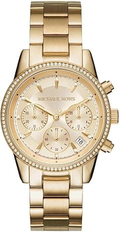 Michael Kors Women's Watch RITZ, 37 mm case size, Quartz Chronograph movement, Stainless Steel strap - Amazon.ae Price Tracker