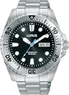 LORUS Men's Analogue Automatic Watch with Stainless Steel Strap, Silver/Black - Amazon.ae Price Tracker