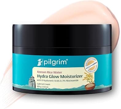 Pilgrim Korean Rice Water Hydra Glow Moisturizer 100g with 5 Hyaluronic Acids, 3% Niacinamide, 5 Ceramides | Deep Hydration | Oil-Free, Gel Formula | All Skin Types | Women, Men - Amazon.ae Price Tracker