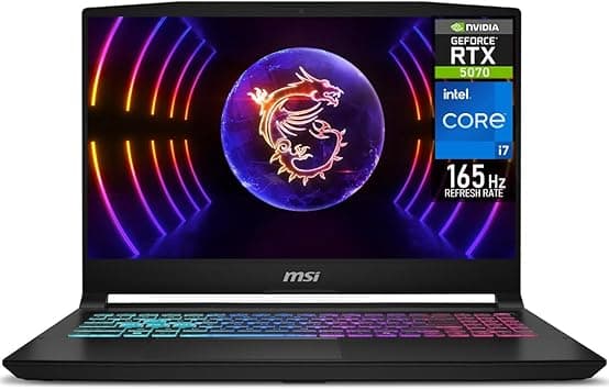 MSI KATANA 15HX GAMING 14th Gen i7-14650HX, 16GB DDR5 RAM, 1TB SSD, 15.6’’ (QHD, 2560x1440) 165Hz, NVIDIA RTX 5070/8GB Graphic, 4-ZONE RGB BACKLIT KEYBOARD, BLACK, WINDOWS 11, ENG KB - Amazon.ae Price Tracker