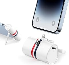 VIYISI Mini Portable Charger for iPhone, 20W Fast Charging Power Bank with Foldable Stand, VIYISI Battery Pack Compatible with iPhone 14,13,12,11 Pro Max, XR, X, 8, 7, Airpods (White) - Amazon.ae Price Tracker