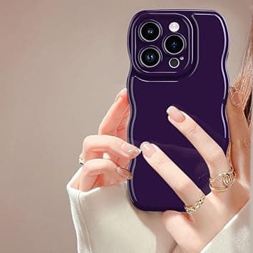 FABSPARK Phone Case for iPhone 13 Case,Simple Wave Design Wavy Frame Soft Silicone Aesthetic for iPhone 13,Deep Purple - Amazon.ae Price Tracker