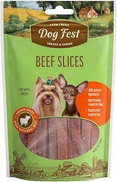Dog Fest Beef Slices for Mini Dogs,Dog Treats - 55g -1.94oz - Amazon.ae Price Tracker