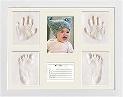 Womdee Baby Clay Handprint Footprint Kit Picture Frame, Perfect for Baby Gifts, Memory Photo Frame - Newborn Baby Keepsake Frames Plaster Kit Photo Frame - Amazon.ae Price Tracker