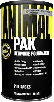 Animal Pak - Convenient All-in-One Vitamin & Supplement Pack - Zinc, Vitamins C, B, D, Amino Acids and More - Sports Nutrition Performance Mulitvitamin for Women & Men - Updated Version - 44 Count - Amazon.ae Price Tracker