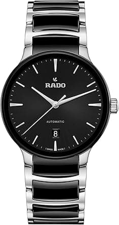 Rado Centrix Automatic Black Dial, Silver Index, Date Display and Swiss Automatic Movement - Amazon.ae Price Tracker