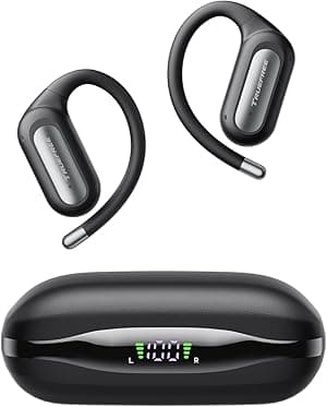 TRUEFREE EarFit DS1 Open Ear Wireless Earbuds Headphones, Bluetooth 6.0 Ear buds Earhook with LED Display, 40H Playtime, Waterproof IPX5, Secure Fit, Noise Cancelling Mic for Sport, Work & Commute - Amazon.ae Price Tracker