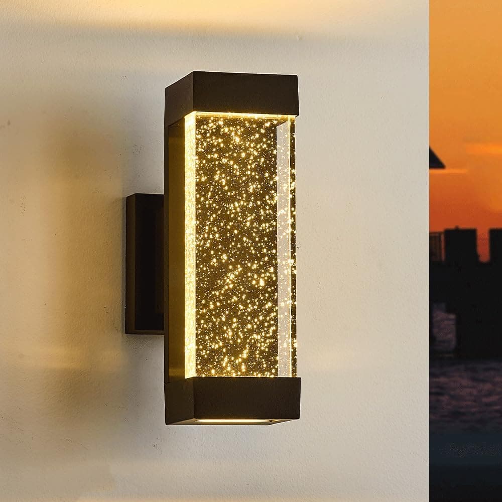 20W 3000K 7.56LB Outdoor Wall Light Fixtures with Crystal Bubble Glass, Waterproof Exterior Sconces LED Wall Lanterns, Porch Lights Wall Mounted Outside Lights for House Front Door Garage Entryway - Amazon.ae Price Tracker