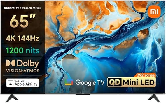 Xiaomi TV S Mini LED 65" 2025 | Bright 4K QD-MiniLED display with accurate color | 144Hz refresh rate | Premium metal finish with ultra slim-bezel design | Powerful AI engine for image enhancement - Amazon.ae Price Tracker