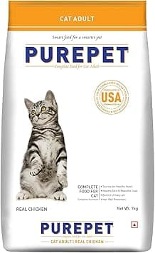 Purepet Adult Dry Cat Food, Real Chicken, 7 Kg | Complete & Balanced Nutrition, Taurine For Healthy Heart, Controls Urinary pH, Healthy Skin & Coat - Amazon.ae Price Tracker