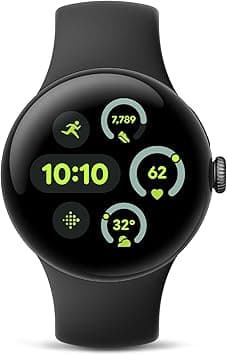 Google Pixel Watch 3 (41mm) Latest Model - Android Smartwatch, Heart Rate Tracking, Fitbit Advanced Running, Fitness Insights, 24-Hour Battery - Matte Black Aluminum Case - Obsidian Band - LTE - Amazon.ae Price Tracker
