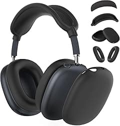 Silicone Case Cover for AirPods Max Headphones,Ear Pad Case Cover/Ear Cups Cover/Headband Cover for AirPods Max (USB-C/Lightning)(2024/2020),Accessories Silicone Protector for Apple AirPods Max, Black - Amazon.ae Price Tracker