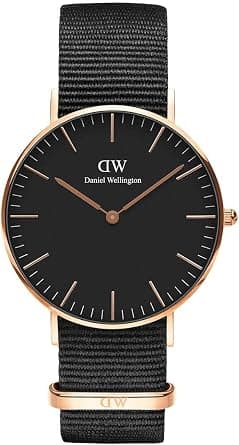 Daniel Wellington Classic Cornwall, Black/Rose Gold Watch, 36mm, NATO, for Women and Men - Amazon.ae Price Tracker