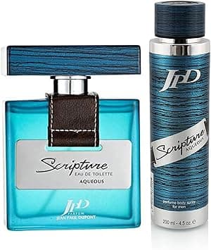 Jean Paul Dupont (JPD) Scripture Aqueous 2Pcs Promo Pack Eau de Toilette 100ml + Body Spray 200ml For Men - Amazon.ae Price Tracker