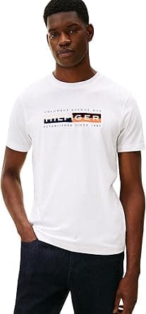 Tommy Hilfiger mens Th Colour Block Graphic Tee Mw0mw40014 S/S T-Shirt - Amazon.ae Price Tracker