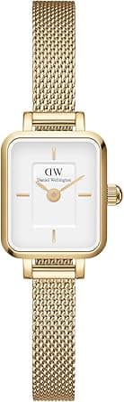 Daniel Wellington Quadro Mini Reflection Women’s Watch - 15.4x18.2mm Case, Japanese Quartz Movement, 316L Stainless Steel Mesh Strap, Water Resistant, Small Wrist Watch for Women, Evergold White - Amazon.ae Price Tracker
