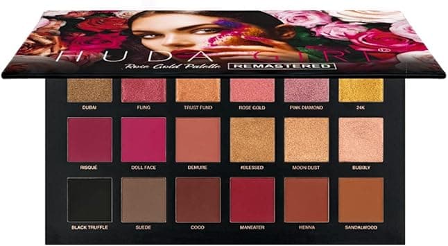 HUDA GIRL Rose Gold Remastered Beauty Eyeshadow Palette 18 Color Shimmer and Matte Shades Eyeshadow - Amazon.ae Price Tracker