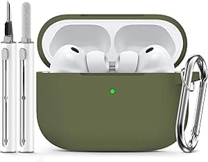 Inesore Compatible with AirPods Pro 3 Case with Cleaning Kit, Silicone Protective Case Cover for Apple Air Pods Pro 3rd (2025), Unisex Design - Deep Green - Amazon.ae Price Tracker