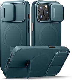 SURITCH Magnetic Case Compatible with iPhone 15 pro, Shockproof Protective Cover with Slide Camera Cover and Adjustable Kickstand(Lake Green) - Amazon.ae Price Tracker