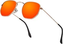 Hipster Hexagonal Polarized Sunglasses Men Women Geometric Square Small Vintage Metal Frame Retro Shade Glasses - Amazon.ae Price Tracker