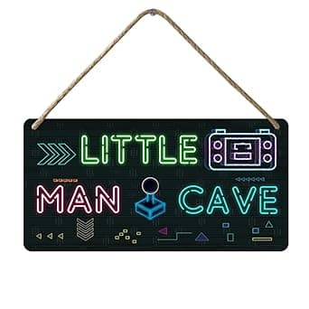 Gamer Room Decor For Boys Bedroom Wall Decor For Men Gaming Decor Game Room Accessories Kids Decorations For Bedroom Little Man Cave Wooden Door Sign Cool Stuff For Your Room Gaming Wall Art 12x6 In - Amazon.ae Price Tracker