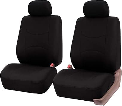 FH Group Car Seat Covers Front Set Black Cloth - Seat Covers for Low Back Car Seats with Removable Headrest, Universal Fit, Automotive Seat Cover, Airbag Compatible Car Seat Cover for SUV, Sedan, Van - Amazon.ae Price Tracker