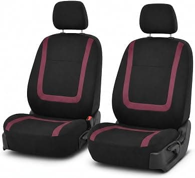 FH Group Car Seat Covers Front Set in Cloth - Car Seat Covers for Low Back Car Seats with Removable Headrest, Universal Fit, Automotive Seat Covers, Car Seat Cover for SUV, Sedan, Van Burgundy - Amazon.ae Price Tracker