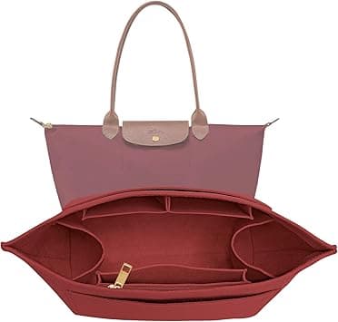 Purse Organizer Insert for Longchamp Le Pliage L Handbag Insert Felt Long Champ Tote Bag Organizer Insert with Cup (BurGundy, Large) - Amazon.ae Price Tracker