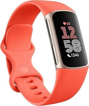 Fitbit Charge 6 Fitness Tracker with Heart Rate, GPS, Premium Membership, and Health Tools - Coral/Gold - Amazon.ae Price Tracker