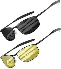 AEVOGUE Polarized Sunglasses For Men Rectangle Metal Frame Retro Sun Glasses AE0395 - Amazon.ae Price Tracker