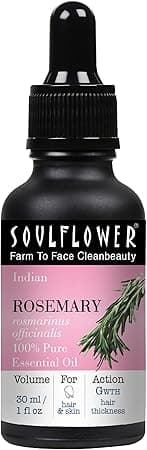 Soulflower Organic Rosemary Oil For Hair Growth, Hairfall Control & Scalp Nourishment, 100% Pure Essential Oil, Ecocert Cosmos Certified, 30ml/ 1 Fl Oz - Amazon.ae Price Tracker
