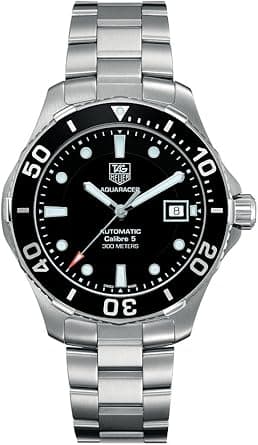 TAG Heuer Men's Aquaracer Calibre 5 Stainless Steel Black Dial Watch #WAN2110.BA0822 - Amazon.ae Price Tracker