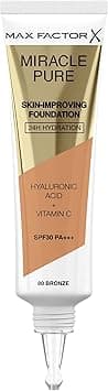 Max Factor Miracle Pure Skin Improving Foundation - 80 - Bronze, 30ml - Amazon.ae Price Tracker