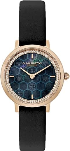 Olivia Burton Womens Ultra Slim Honeycomb Quartz Basic, Black, One Size - Amazon.ae Price Tracker