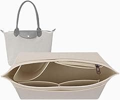 tote bag organizer insert for Longchamp le pliage large tote insert felt purse zipper bag organizer (beige, large) - Amazon.ae Price Tracker
