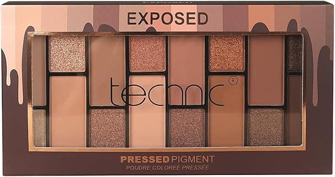 Technic Exposed Eyeshadow Palette - 16 Long Lasting, Blendable Shades with Soft Shimmers & Transitional Mattes for Day or Night Looks. With a Mixture of Browns, Bronzes and Neutrals. 29.6g - Amazon.ae Price Tracker