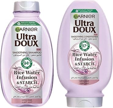 Garnier Ultra Doux Rice Water and Starch Infusion Shampoo, 400 ml + conditioner 360 ml - Amazon.ae Price Tracker