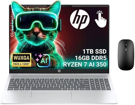 HP Omnibook 5 16" AI Laptop - AMD Ryzen AI 7 350 - Copilot+ PC - 2K (1920 x 1200) Touchscreen - 16GB Memory - 1TB SSD - Windows 11 Home - Amazon.ae Price Tracker