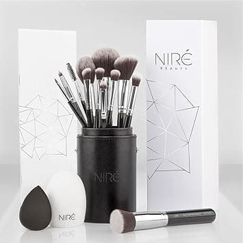 Niré Beauty Professional Makeup Brushes - 15-piece Award Winning Vegan Makeup Brush Set with Case, Blending Sponge, Brush Cleaner, Guide, Gift Box - Amazon.ae Price Tracker