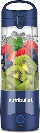 Nutribullet Portable 475ml cordless Blender for Shakes & Smoothies, BPA Free, Leakproof Flip and sip, USB-C type, PB475W, 1 Yr manufacturer warranty, Navy Blue - Amazon.ae Price Tracker