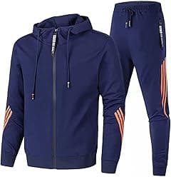 Mens Full Zipper Hoodie and Sweatpants Set Casual 2 Pieces Tracksuits Fashion Running Sweat Suits - Amazon.ae Price Tracker