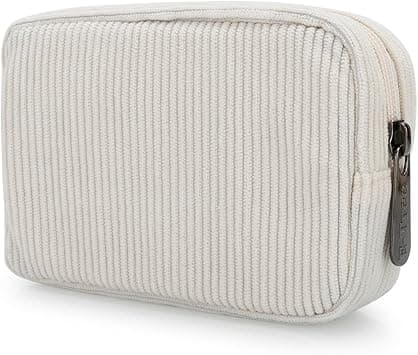 E-Tree 7 inch Canvas Zippered Small Bag, Mini Travel Makeup Carrying Case, Cosmetic Bag, Portable Electronics Accessories Organizer, Tiny Coin Purse Wallet, Little Pouch for Little Items, Corduroy, 6 - Amazon.ae Price Tracker