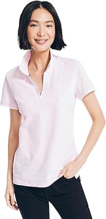 Nautica womens Nautica Sustainably Crafted Ocean Split-neck Polo Nautica Sustainably Crafted Ocean Split-Neck Polo - Amazon.ae Price Tracker