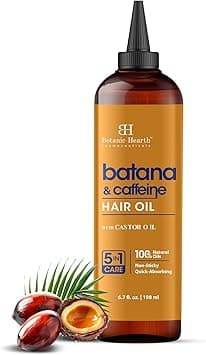 Botanic Hearth Batana & Caffeine Hair Oil, 198ml, Revitalizing and Strengthening Hair Treatment for Fuller, Healthier Looking Hair, Paraben-Free, Suitable for All Hair Types - Amazon.ae Price Tracker