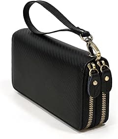 LUUFAN Men's Genuine Leather Long Wallet with Zipper Pocket Vintage Bifold Checkbook Purse - Amazon.ae Price Tracker