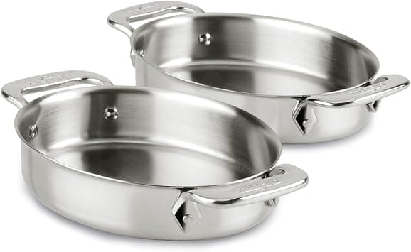 All-Clad 59900 Stainless Steel 7-Inch Oval-Shaped Baker Specialty Cookware Set, 2-Piece, Silver - Amazon.ae Price Tracker
