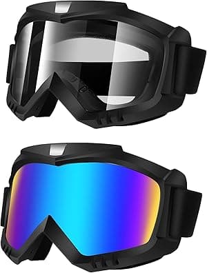 Azonee Dirt Bike Goggles, Motorcycle Goggles, ATV Goggles, Riding Goggles, Ski Goggles, Windproof Glasses, Racing Helmet Goggles for Adults Men Women Youth Kids 2 Pack - Amazon.ae Price Tracker