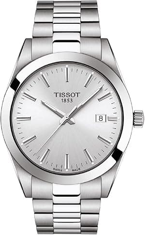 Tissot Mens Gentleman Swiss Quartz Stainless Steel Dress Watch (Model: T1274101103100), Silver - Amazon.ae Price Tracker
