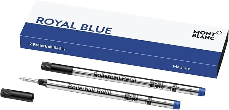 Montblanc Rollerball Refills (M) Royal Blue 124504 – Quick-Drying Pen Refills for Montblanc Rollerball and Fineliner Pens – 2 x Dark Blue Pen Cartridges - Amazon.ae Price Tracker